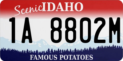 ID license plate 1A8802M