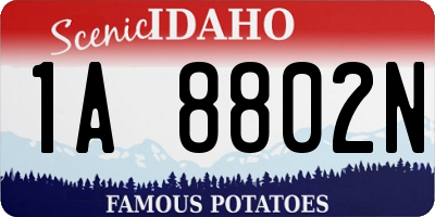 ID license plate 1A8802N