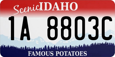 ID license plate 1A8803C