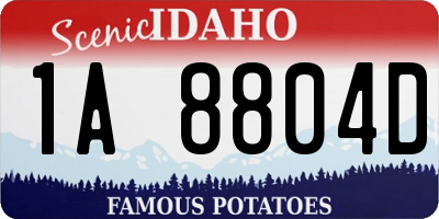 ID license plate 1A8804D