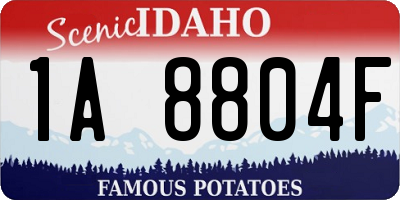 ID license plate 1A8804F