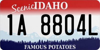 ID license plate 1A8804L