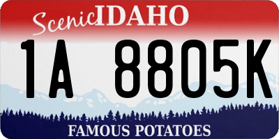 ID license plate 1A8805K