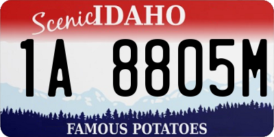 ID license plate 1A8805M