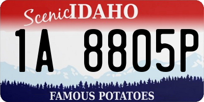 ID license plate 1A8805P