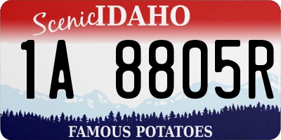 ID license plate 1A8805R