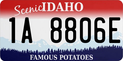 ID license plate 1A8806E