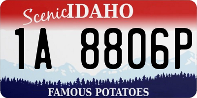 ID license plate 1A8806P