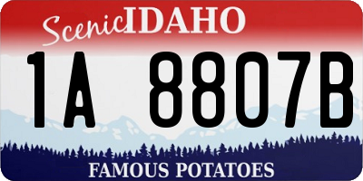 ID license plate 1A8807B