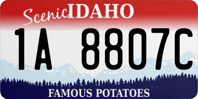 ID license plate 1A8807C