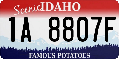 ID license plate 1A8807F