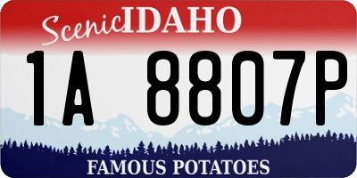 ID license plate 1A8807P
