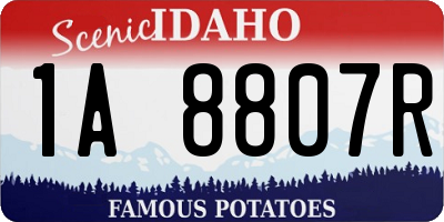 ID license plate 1A8807R