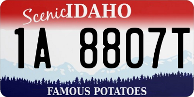 ID license plate 1A8807T