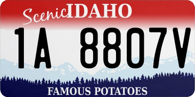 ID license plate 1A8807V