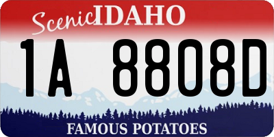 ID license plate 1A8808D