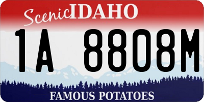 ID license plate 1A8808M