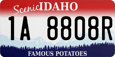 ID license plate 1A8808R