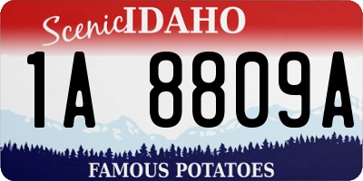 ID license plate 1A8809A
