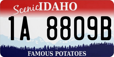 ID license plate 1A8809B