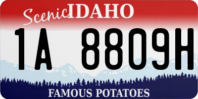 ID license plate 1A8809H