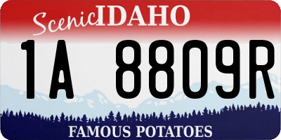 ID license plate 1A8809R
