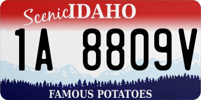 ID license plate 1A8809V