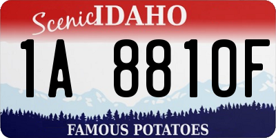 ID license plate 1A8810F
