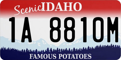 ID license plate 1A8810M