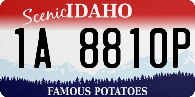 ID license plate 1A8810P