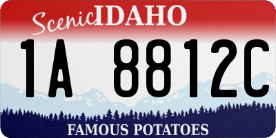 ID license plate 1A8812C