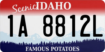 ID license plate 1A8812L