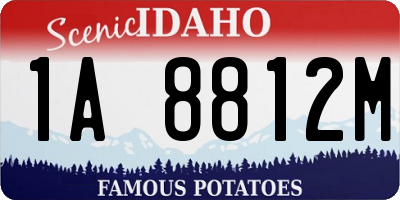 ID license plate 1A8812M