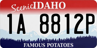 ID license plate 1A8812P