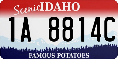 ID license plate 1A8814C
