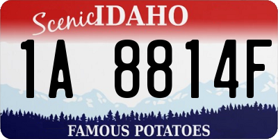 ID license plate 1A8814F