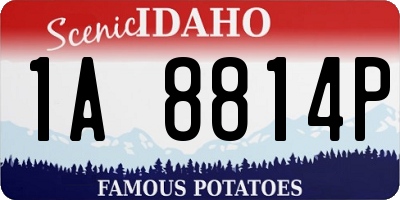 ID license plate 1A8814P