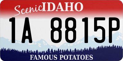 ID license plate 1A8815P