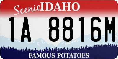 ID license plate 1A8816M