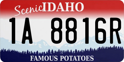 ID license plate 1A8816R