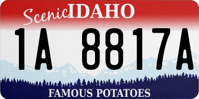 ID license plate 1A8817A