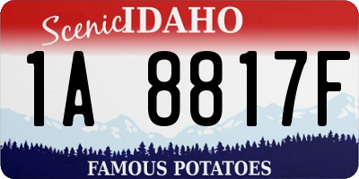 ID license plate 1A8817F