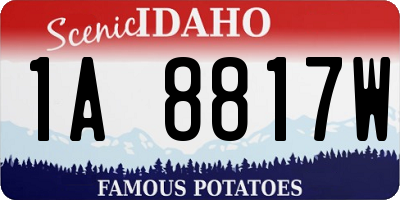 ID license plate 1A8817W