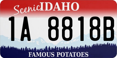 ID license plate 1A8818B