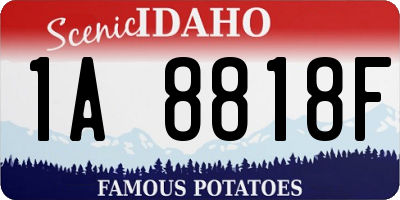 ID license plate 1A8818F