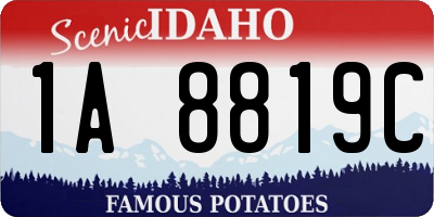 ID license plate 1A8819C