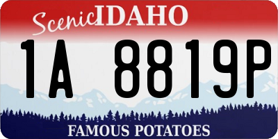 ID license plate 1A8819P