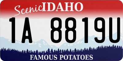 ID license plate 1A8819U