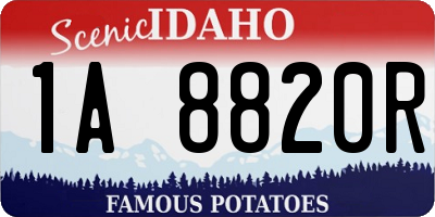 ID license plate 1A8820R