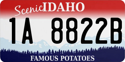 ID license plate 1A8822B